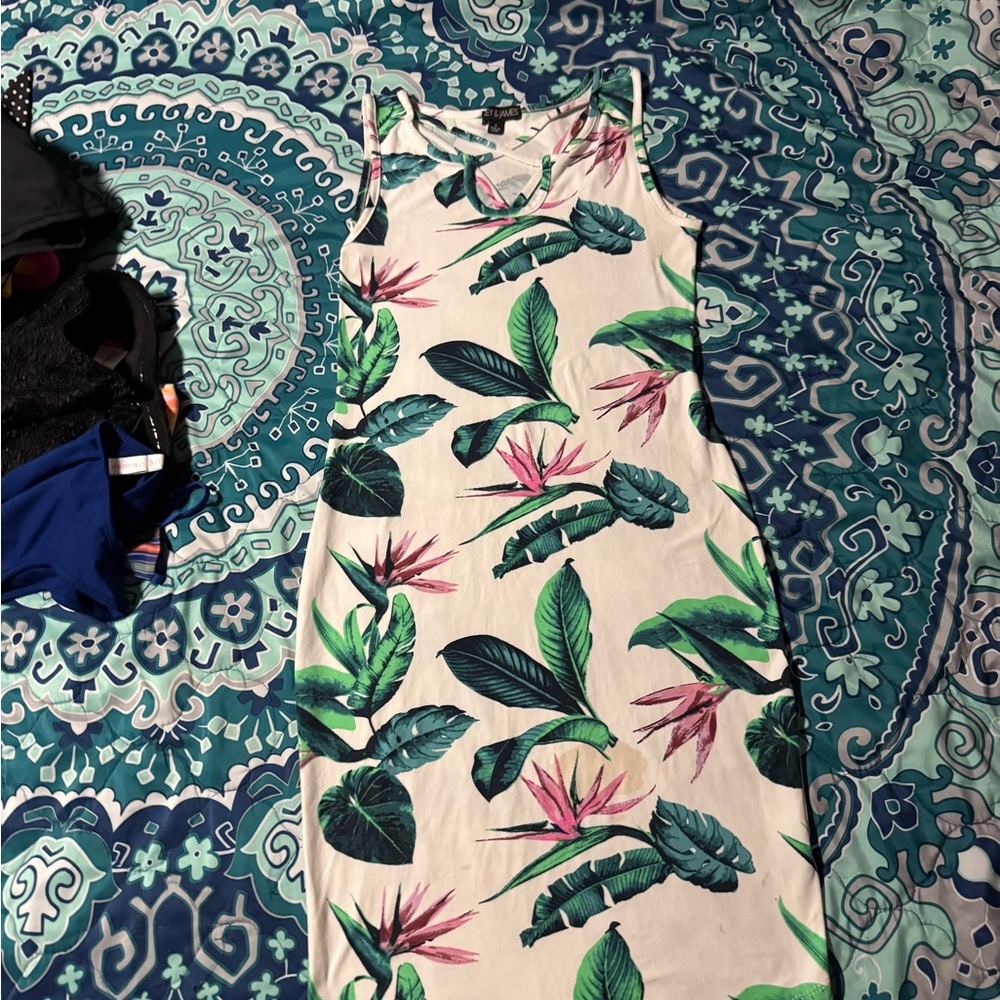 Ava & Viv Pink Resort Midi Sundress